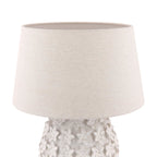 Laura Ashley Ingham Table Lamp White Ceramic and Brushed Silver With Shade LA3756679-Q