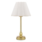 Laura Ashley Erin Rechargeable Table Lamp Matt Antique Brass With Shade LED LA3756704-Q