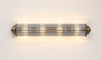 Pillar 4 Light Bathroom Wall Light In Bronze And Clear Glass Rods IP44 G9