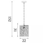 Bijou Single Ceiling Pendant Light In Chrome Finish With Crystal Glass 6581-1CC