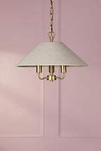 Laura Ashley Harland 3 Light Pendant Matt Antique Brass With Shade LA3756724-Q