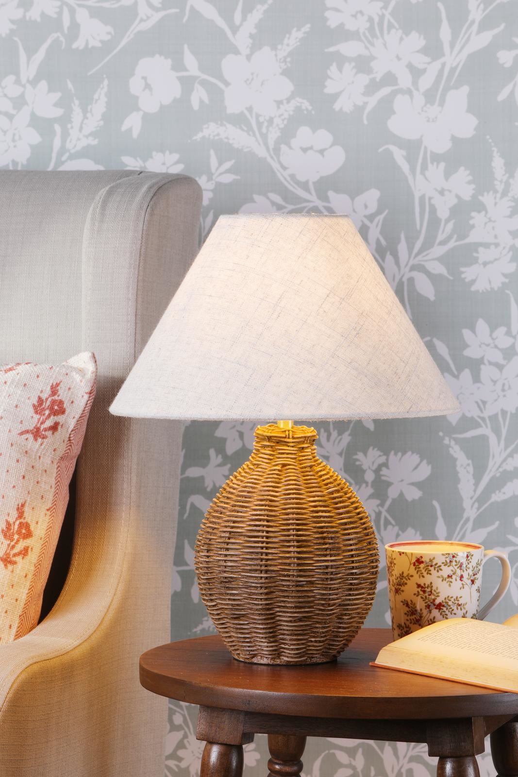 Laura Ashley Fernhill Table Lamp Antique Brown With Shade LA3756662-Q