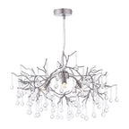 Willow 3Lt Pendant In Satin Pewter With Crystal LA3756469-Q