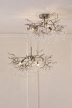 Willow 3Lt Pendant In Satin Pewter With Crystal LA3756469-Q