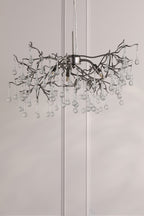 Willow 3Lt Pendant In Satin Pewter With Crystal LA3756469-Q
