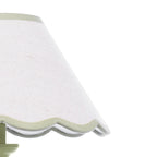 Cordwell Table Lamp In Matt Green With Scalloped Natural Linen Shade LA3756489-Q