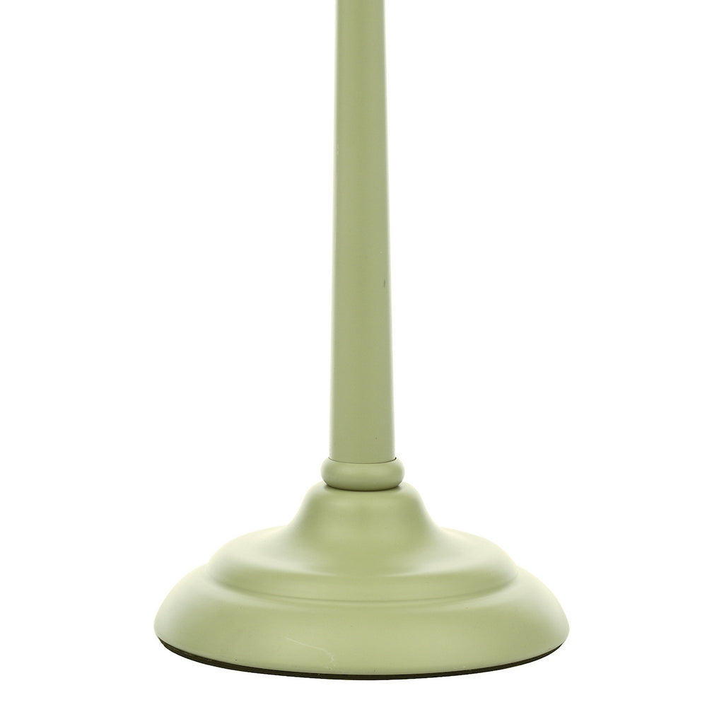 Cordwell Table Lamp In Matt Green With Scalloped Natural Linen Shade LA3756489-Q