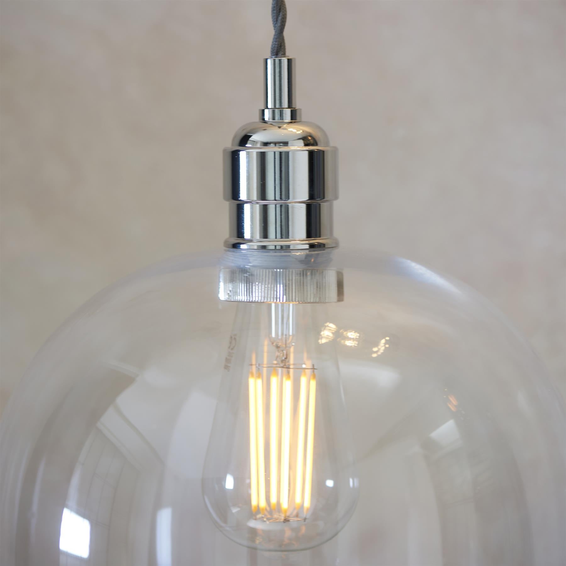Camden Large Ceiling Pendnat Ligth In Bright Nickel Finish 102678