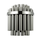 Imani 2 Light Wall Light Polished Chrome and Smoked Ribbed Glass IMA0950