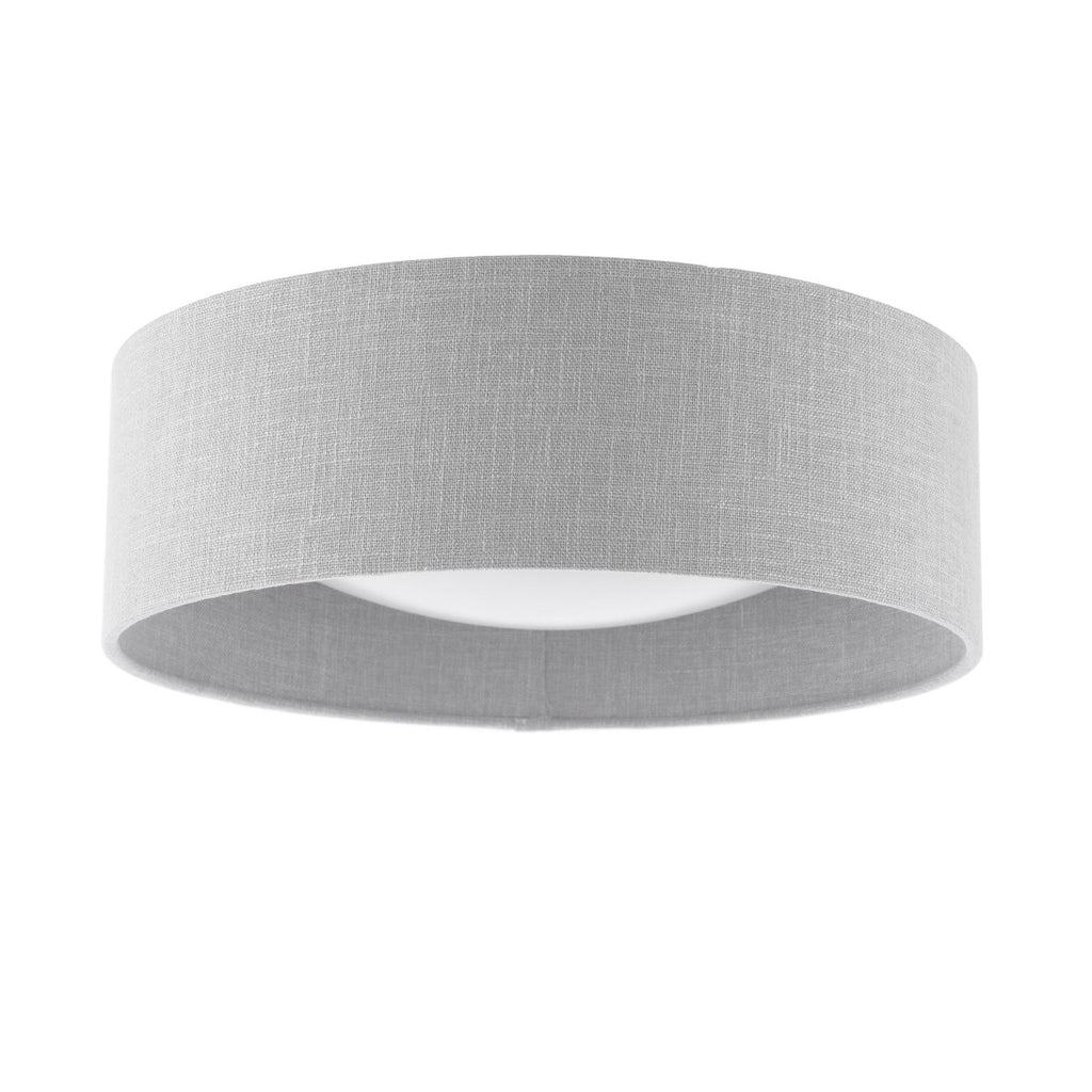 Bacall 2 Lt Flush Ceiling Light in Natural Linen Shade LA3756564-Q