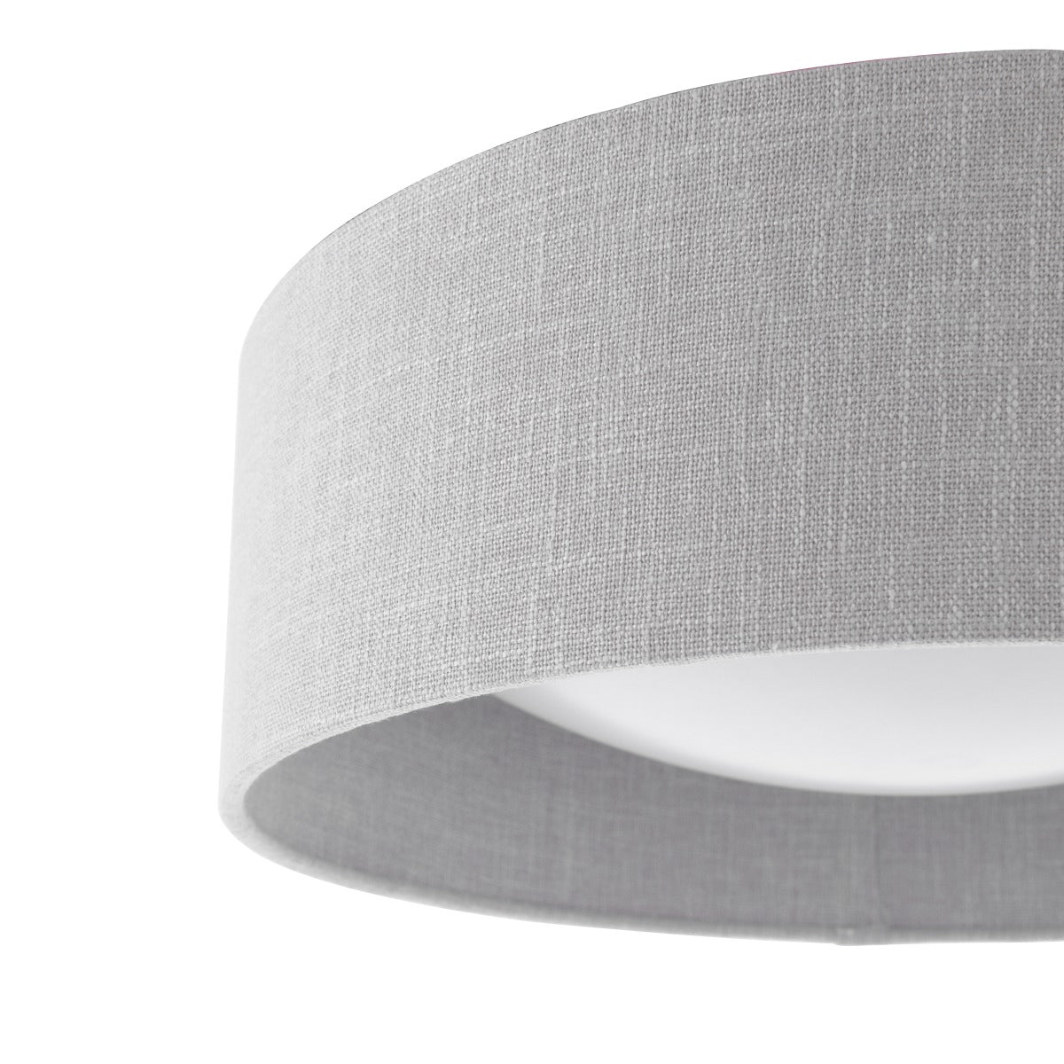 Bacall 2 Lt Flush Ceiling Light in Natural Linen Shade LA3756564-Q