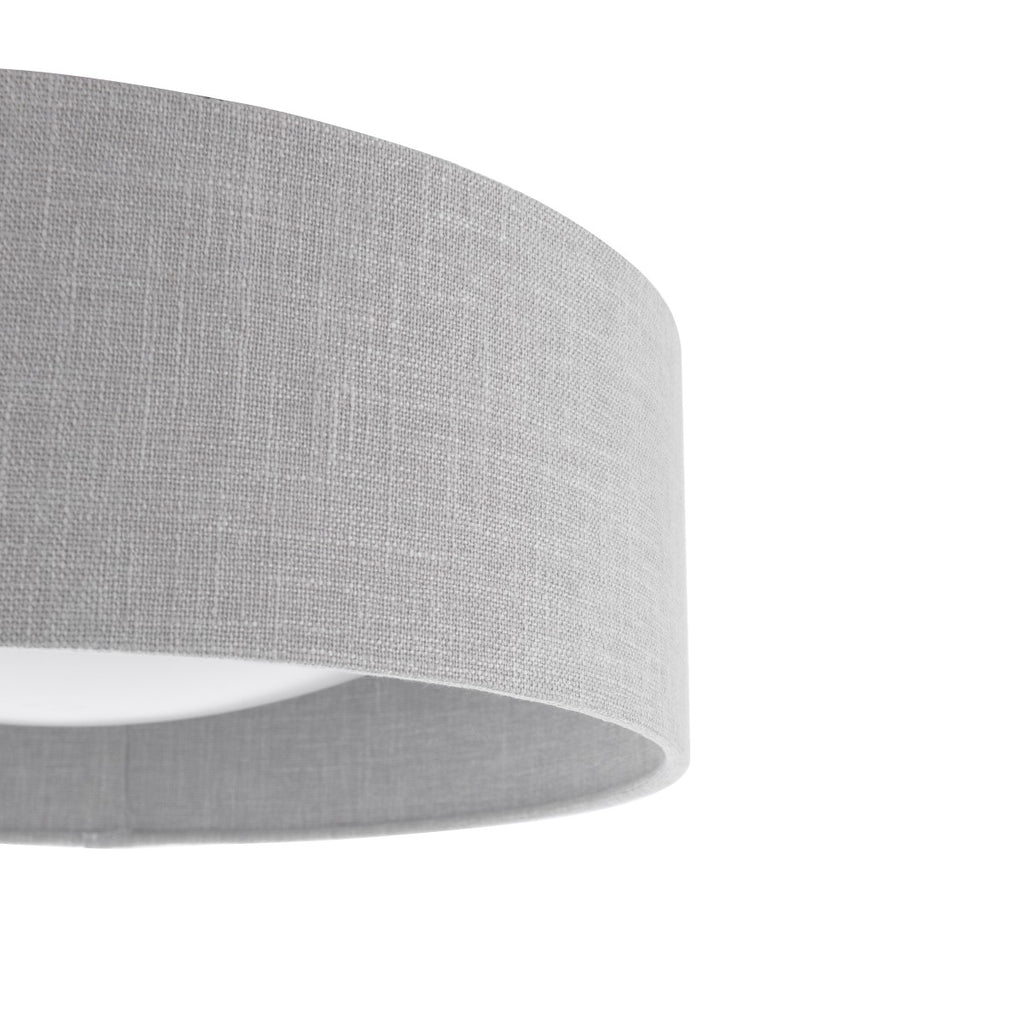 Bacall 2 Lt Flush Ceiling Light in Natural Linen Shade LA3756564-Q