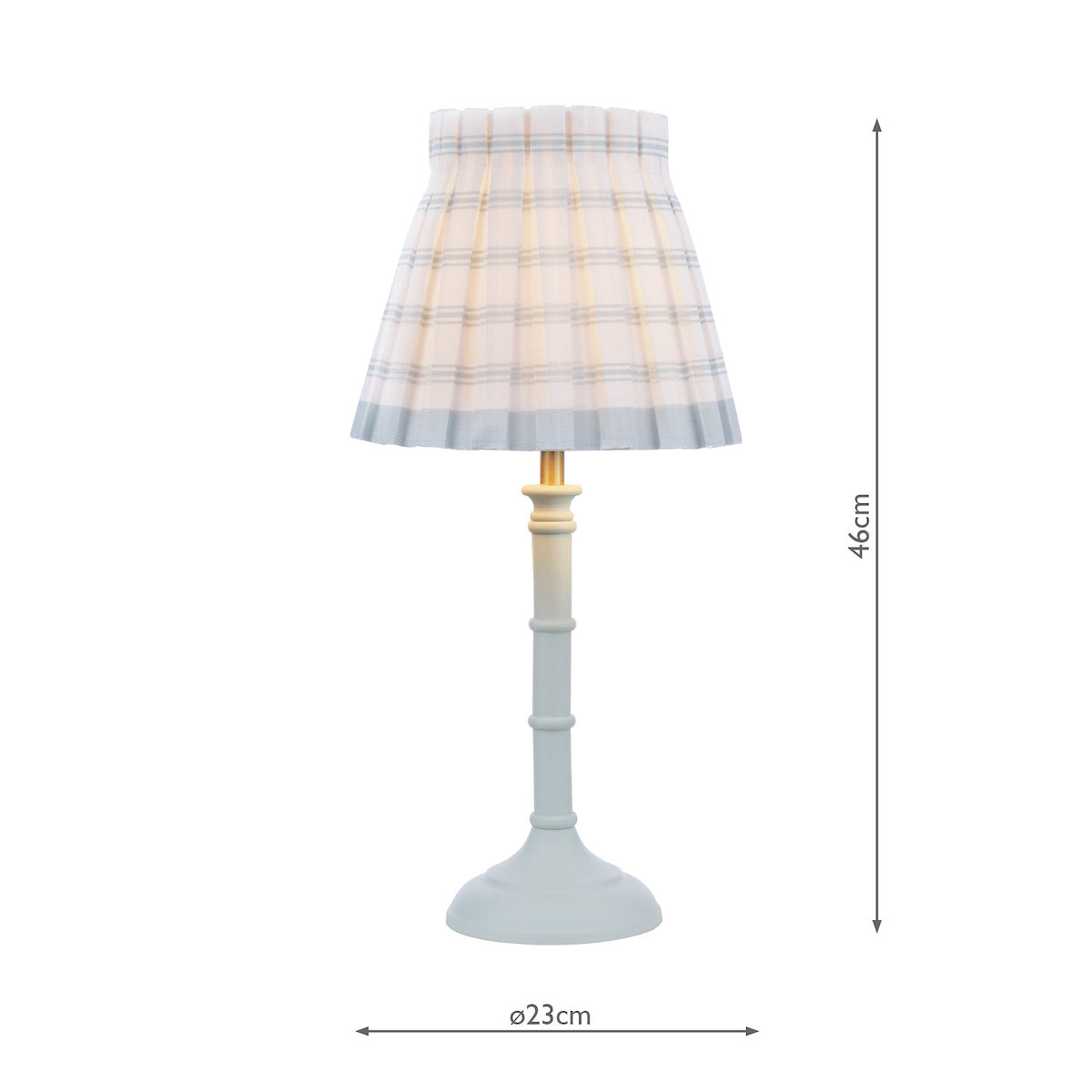 Farnworth Table Lamp In Matt Green With Green Cotton Shade LA3756427-Q