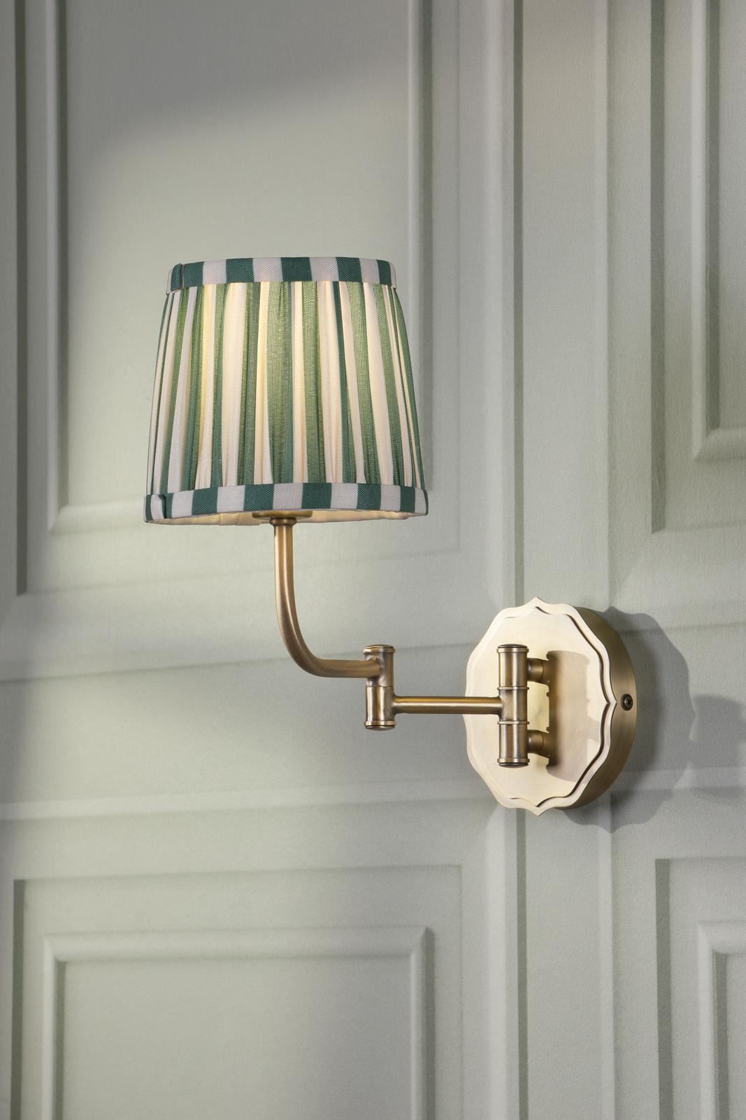 Laura Ashley Denwick Wall Light Matt Antique Brass With Shade LA3756676-Q