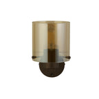 Sweden Single Wall Light In Mocha Finish With Amber Glass 88912-1MO