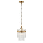 Marietta Single Ceiling Pendant Light In Antique Brass With Clear Glass 112572