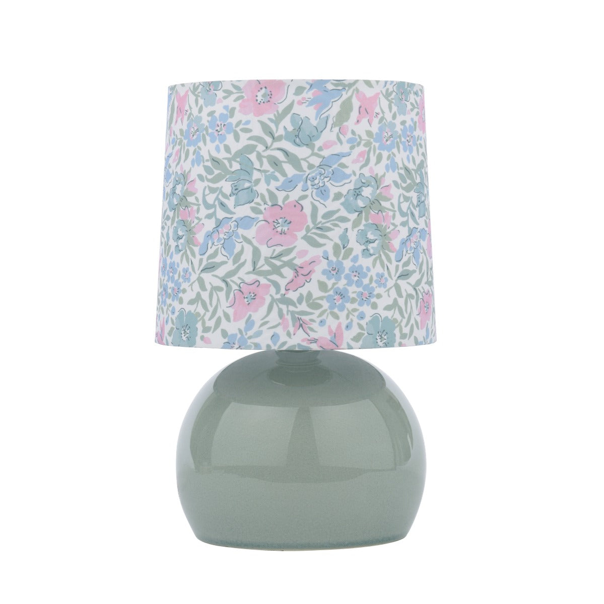 Laura Ashley Sherston Table Lamp Blue Crackle Glaze With Shade LA3756618-Q