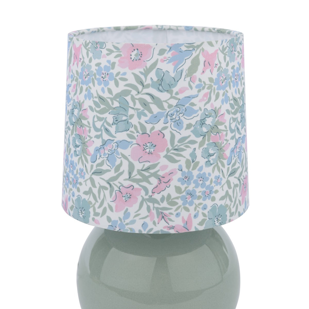 Laura Ashley Sherston Table Lamp Blue Crackle Glaze With Shade LA3756618-Q