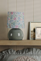 Laura Ashley Sherston Table Lamp Blue Crackle Glaze With Shade LA3756618-Q
