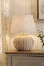 Laura Ashley Fernhill Table Lamp Matt Cream With Shade LA3756613-Q