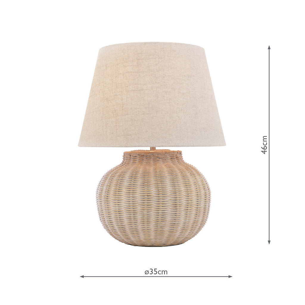 Laura Ashley Fernhill Table Lamp Matt Cream With Shade LA3756613-Q