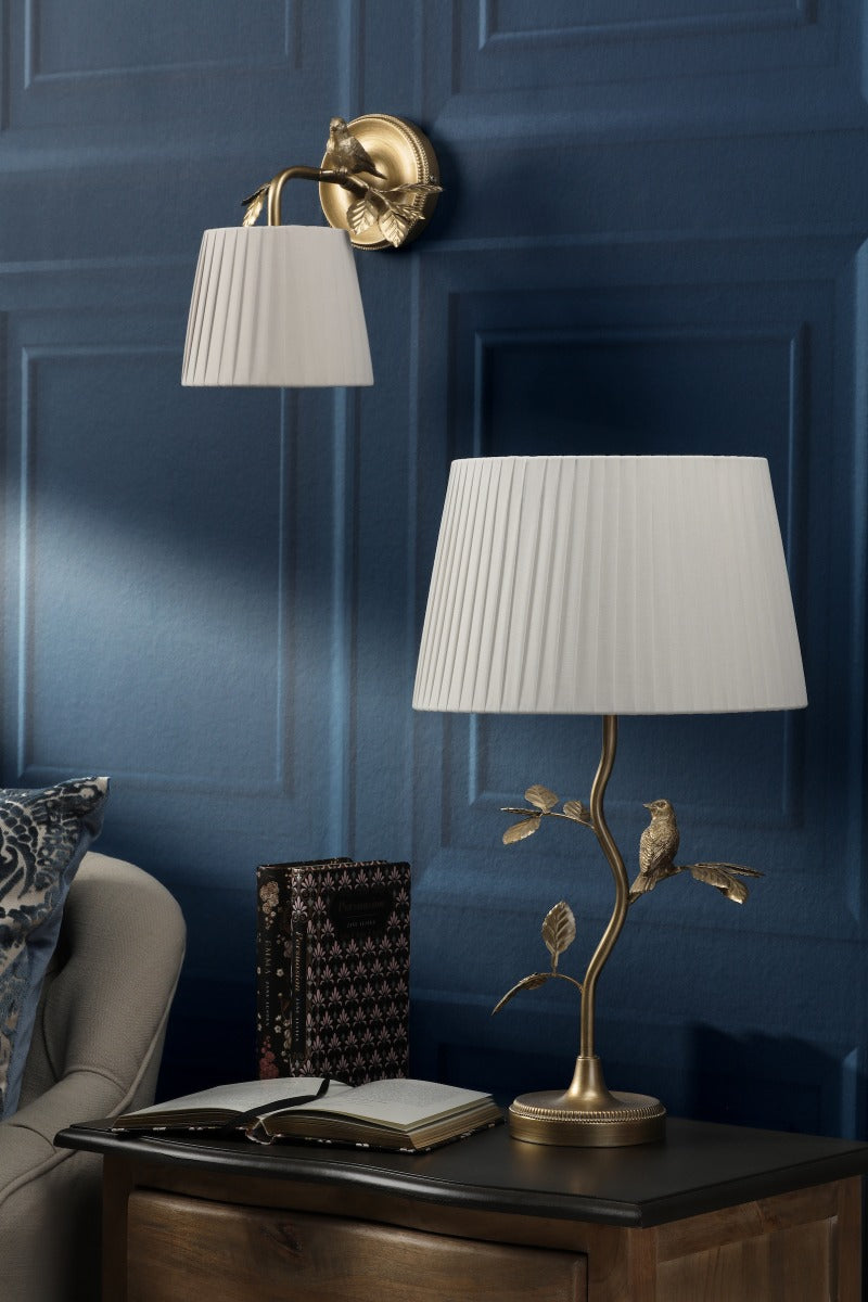 Laura Ashley Egelton Wall Light Aged Brass With Shade LA3756615-Q