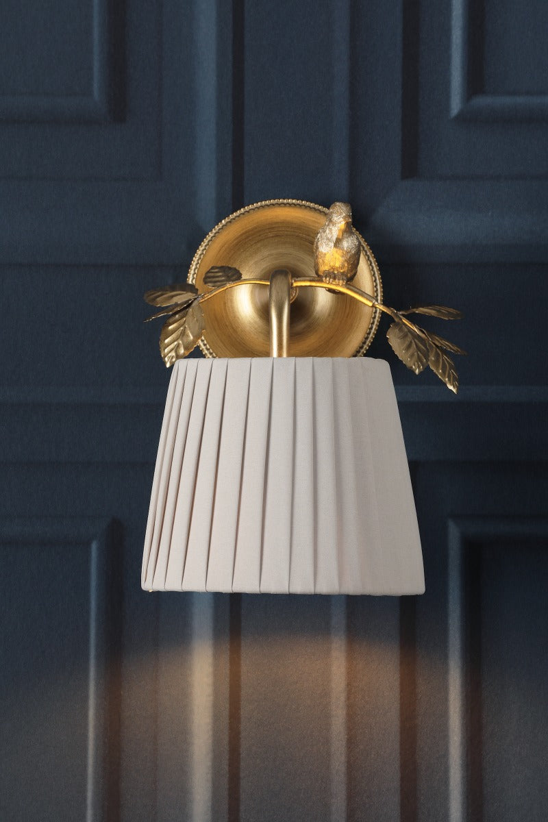 Laura Ashley Egelton Wall Light Aged Brass With Shade LA3756615-Q