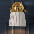 Laura Ashley Egelton Wall Light Aged Brass With Shade LA3756615-Q