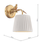 Laura Ashley Egelton Wall Light Aged Brass With Shade LA3756615-Q