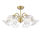 Laura Ashley Kerswell 6 Light Semi-Flush Matt Antique Brass and Glass LA3756582-Q