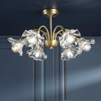 Laura Ashley Kerswell 6 Light Semi-Flush Matt Antique Brass and Glass LA3756582-Q
