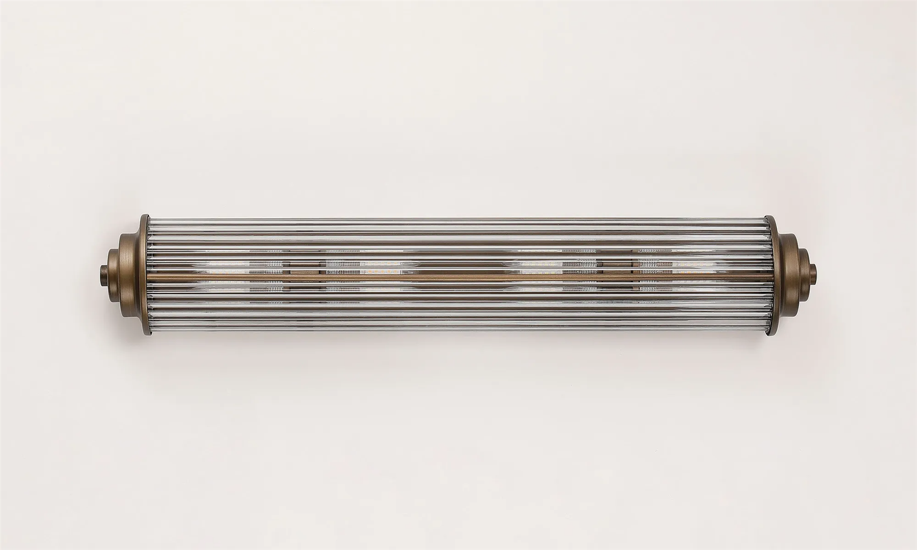 Pillar 4 Light Bathroom Wall Light In Bronze And Clear Glass Rods IP44 G9