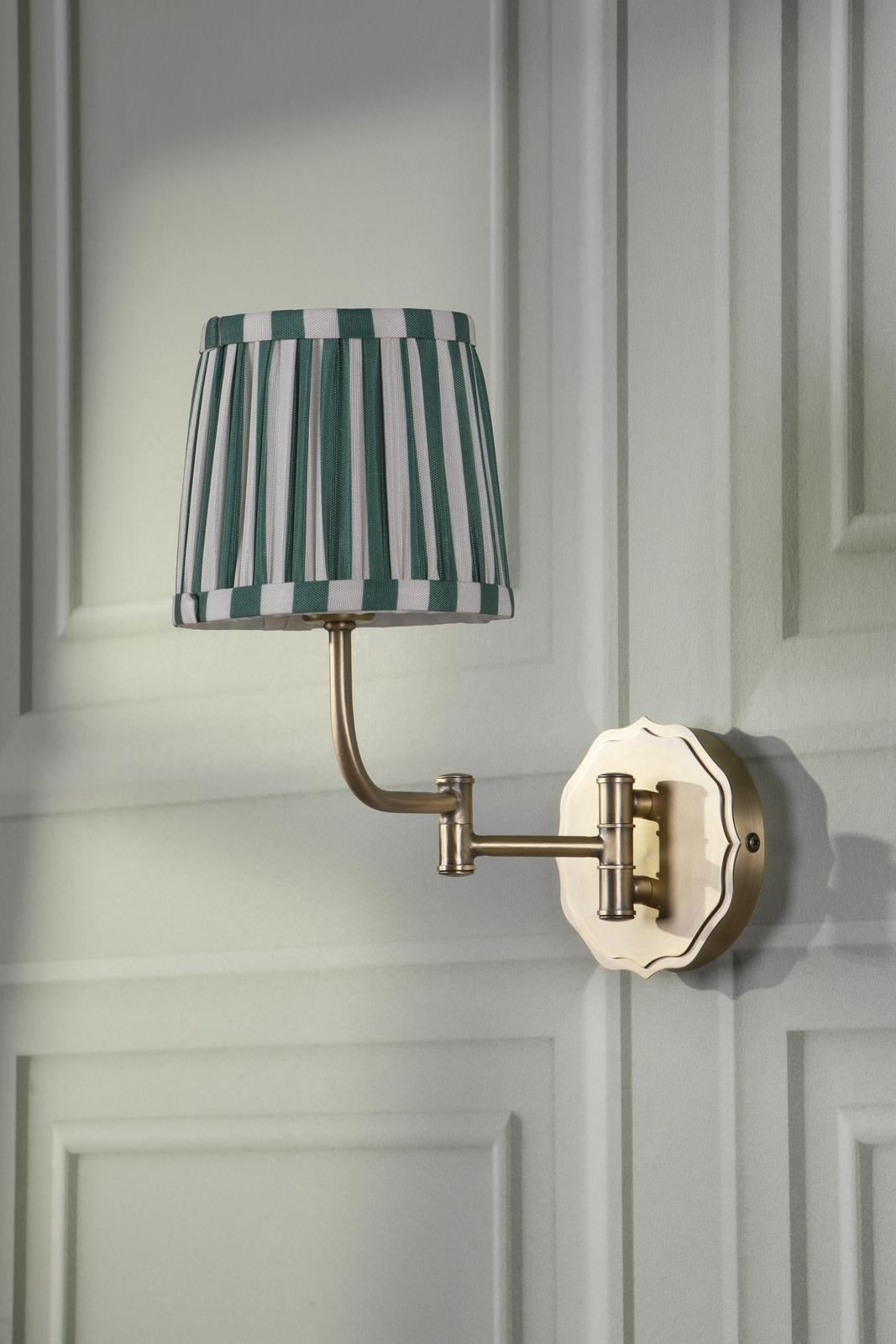 Laura Ashley Denwick Wall Light Matt Antique Brass With Shade LA3756676-Q