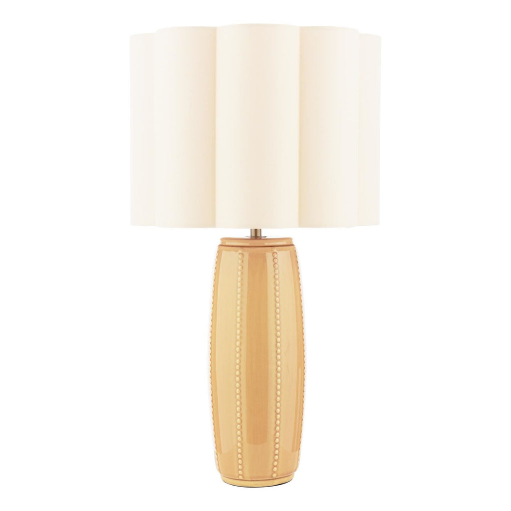 Laura Ashley Littleton Table Lamp Yellow Ceramic and Antique Brass With Shade LA3756705-Q