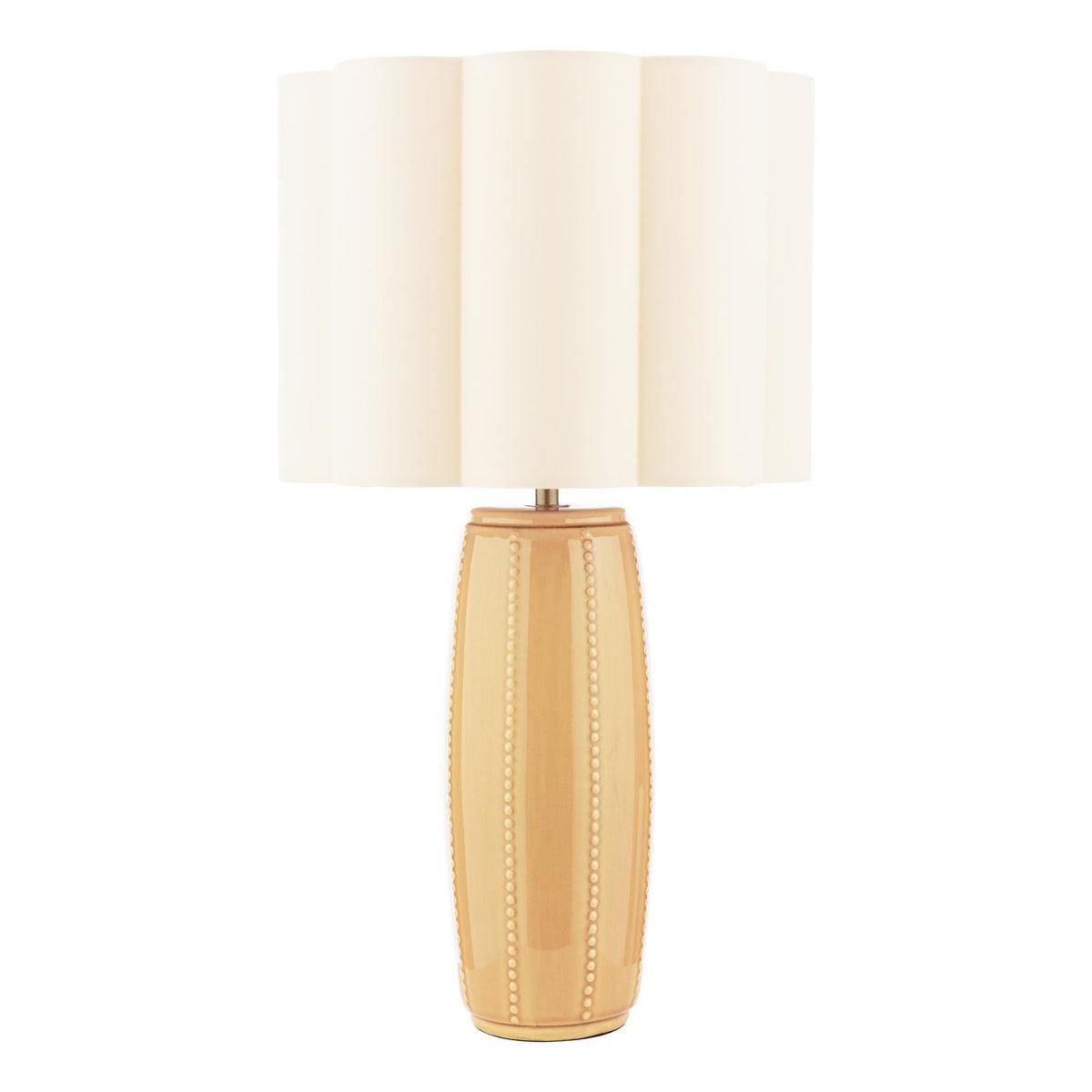 Laura Ashley Littleton Table Lamp Yellow Ceramic and Antique Brass With Shade LA3756705-Q