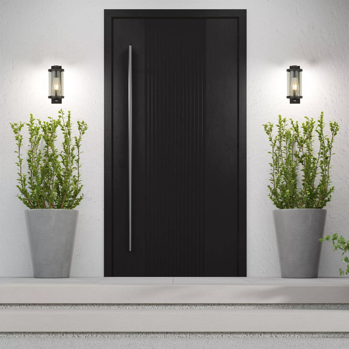 Bakerloo Outdoor Wall Light In Black Finish With Polycarbonate Shade 8631BK