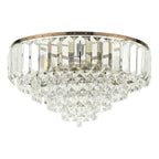 Laura Ashley Vienna 3 Light Flush Crystal and Antique Brass LA3756756-Q