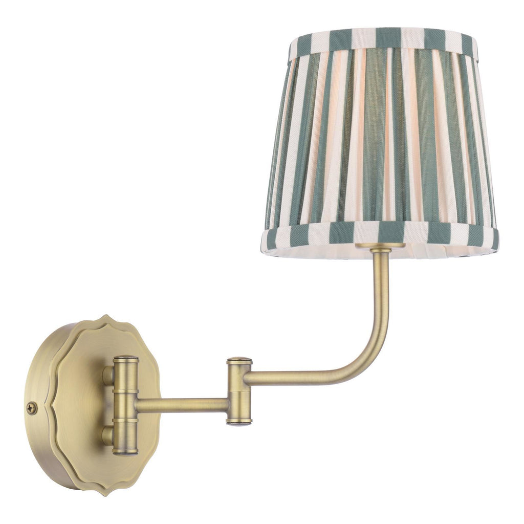 Laura Ashley Denwick Wall Light Matt Antique Brass With Shade LA3756676-Q