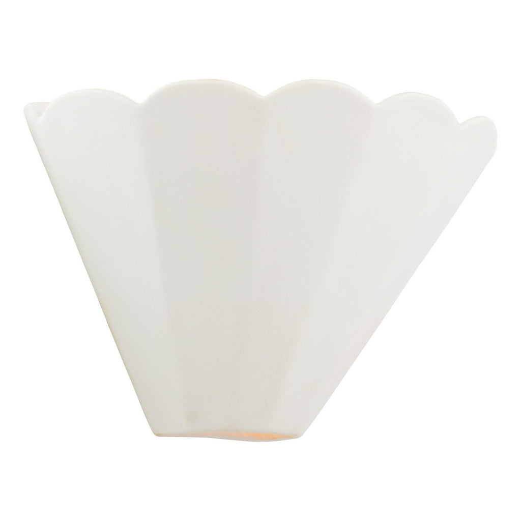 Laura Ashley Scallop Wall Washer White Ceramic LA3756707-Q