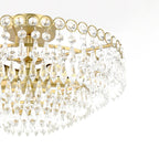 Enid 5 Light Semi-Flush Faceted Crystal and Matt Antique Brass Chandelier LA3756712-Q