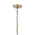 Laura Ashley Durford Large Pendant Matt Antique Brass and White LA3756726-Q