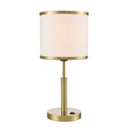 Franklite Polaris Table Lamp In Aged Brass With Fabric Shade TL212