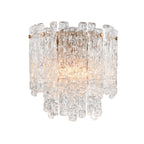 Franklite Icicle 2 Light Wall Light In Aged Brass With Ice Shaped Glass FL2454-2