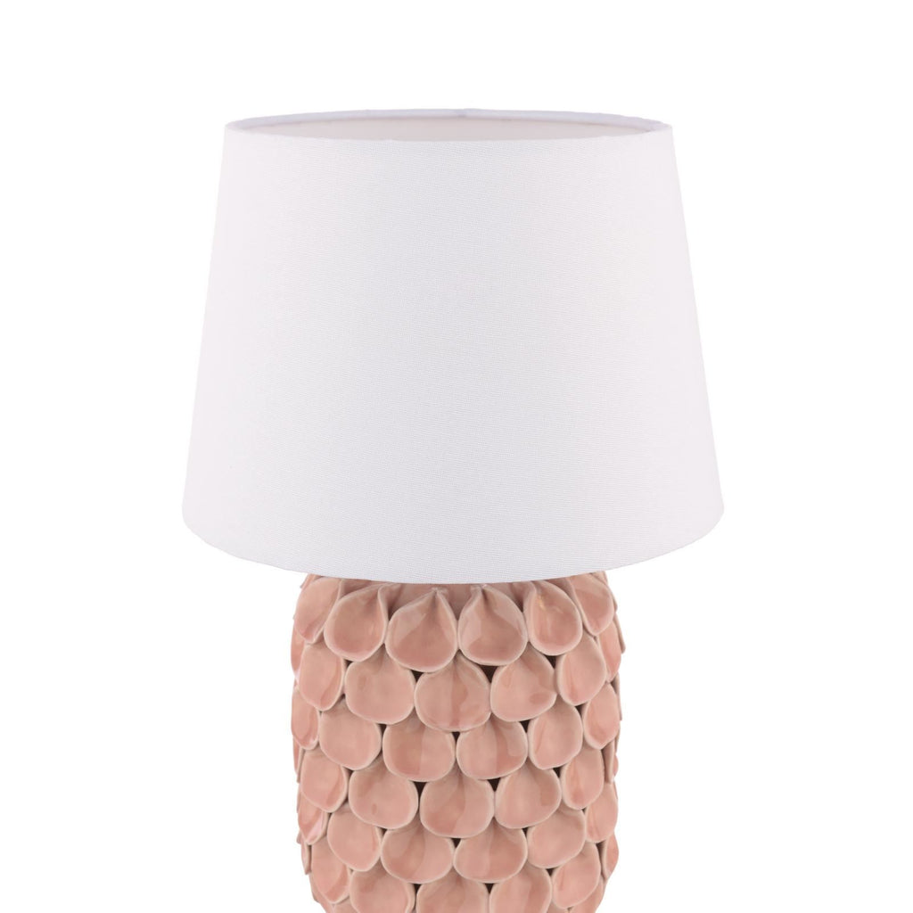 Laura Ashley Marwick Table Lamp Pink Ceramic and Brushed Silver With Shade LA3756678-Q