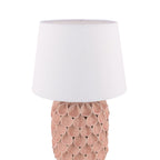 Laura Ashley Marwick Table Lamp Pink Ceramic and Brushed Silver With Shade LA3756678-Q