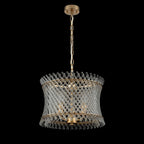 Franklite Ethereal 3 Light Ceiling Pendant With Angled Glass Rods In Aged Brass Finish FL2511-3