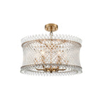 Franklite Ethereal 6 Light Ceiling Pendant With Angled Glass Rods In Aged Brass Finish FL2511-6