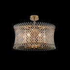Franklite Ethereal 6 Light Ceiling Pendant With Angled Glass Rods In Aged Brass Finish FL2511-6