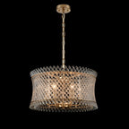 Franklite Ethereal 6 Light Ceiling Pendant With Angled Glass Rods In Aged Brass Finish FL2511-6