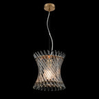 Franklite Ethereal Single Ceiling Pendant With Angled Glass Rods In Aged Brass Finish PCH482
